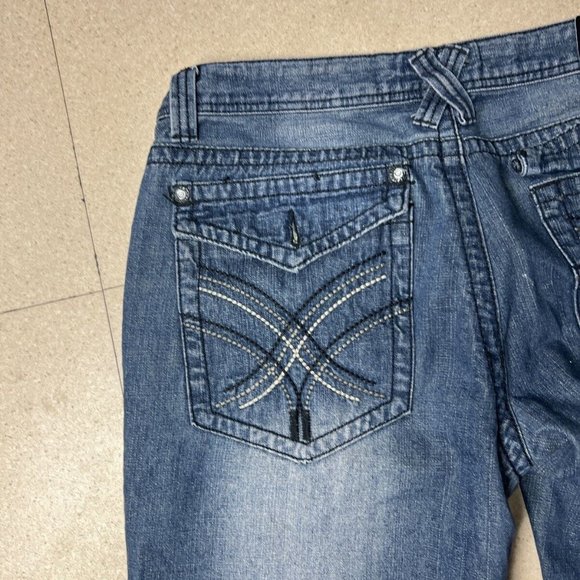 Xtreme Couture Jeans Mens 36 X 32 Design Pocket Dark Denim Blue Button - Picture 6 of 7